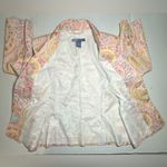 BUSH WACKER Summer Blazer Women’s Paisley Floral Lined Multicolor Sherbet 8 Pink Photo 5