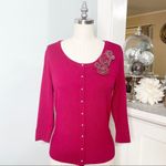 White House | Black Market  Pink Snap Front Sweater Cardigan Size XS Photo 1