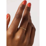 Boutique Dainty 14k Gold Plated S925 Bead Ball Ring‎ Jewelry, Size 6 Photo 4