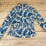 Tommy Bahama Womens Golf Blue Long Sleeve Full Zip Floral Jacket Size Medium Photo 0