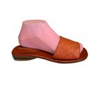 Jeffrey Campbell ORANGE RAFFIA AND LEATHER SLIDE FLATS (8) Photo 9