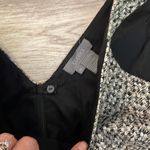 Eccoci Black, Tan & White Tweed Midi Sleeveless V Photo 7