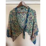 Coco + Carmen  Floral Kimono Cardigan Top Tie Front BOHO One Size XS S M L Photo 1