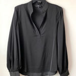 7 For All Mankind 7 For‎ All Mankind Woven Holiday Top Black L Photo 0