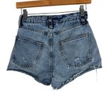 Wild Fable  Denim Shorts Womens 00 Medium Wash Distressed Super High Rise Cutoff Photo 2