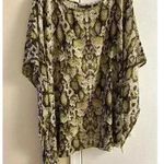 New York & Co. Snake skin print sheer Asymmetrical coverup L/XL Photo 0