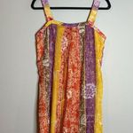 Alice + Olivia  silk blend patchwork beaded strap mini dress Photo 1