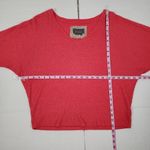 Anthropologie Waffle Top Coral Watermelon V-Neck Dolman Sleeve Shirt Blouse Sz S Photo 6