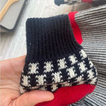 Vintage Inner Visions by Ship n Shore Red Black and White Knit Pullover Sweater Photo 4