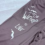 To weird to live to rare to die print long sweatpants tie closure xs oversized Black Photo 1