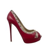 Valentino Garavani  Rockstud Two Tone Platform Pumps Peep Toe Size 41 Photo 0
