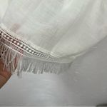 Verandah White Cotton Boho Swimsuit Coverup Womens OS Beachy Embroidered Dress Size M Photo 5