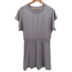 Grey State Cleo Dress Size 4 Flutter‎ Sleeve Gray Terry Mini Dress Comfy Casual Photo 1