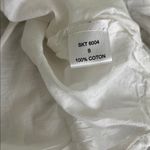 Sharagano  Classic White Cotton Sequined Maxi Skirt Photo 3