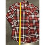 Sim and Sam slim flannel plaid shirt size M Red Size M Photo 5