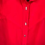 Vintage 80s Longhorn by Niver Western Wear red button front shirt size large Photo 4
