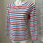Spanx  Swim Shirt Ocean Stripe Hibiscus Long Sleeve Top Women’s Size M Photo 5