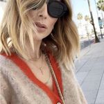 ANINE BING NWOT  Mason Mohair Blend Cardigan Size XS Red Beige Pullover sweater Photo 9