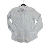 Brooks Brothers  Womens Striped Funfetti Tie Neck Button Down Blouse Size 14 Photo 8