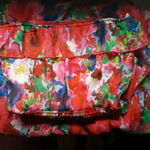 L8ter Floral Strapless Red and Multicolored Maxi Dress Photo 1