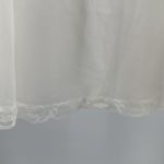 American Vintage White Lace Trim nightgown embroidered flowers scalloped Neckline sheer lined S Photo 4