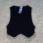 ZARA  Black Rhinestone Crop Top  Photo 1