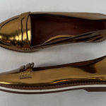 Schutz  Gold Metallic Penny‎ Loafers Size 7 Photo 0
