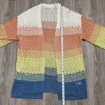 Maurice's Women Ombre Stripe Open Knit Long Cardigan Sweater 1/2 Sleeve M Block Photo 5