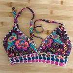Xhilaration  Women's Teen Girl Size Small Colorful Floral Bikini Top Bathing Suit Photo 0