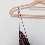 Y2K Rouss Womens Slip Dress Size S Brown Leopard Satin Midi Cowl Neck 90s Indie Photo 6