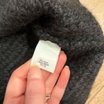 J.Crew NWT  Women’s Charcoal Gray Short Sleeve Metallic Alpaca Cardigan Size L Photo 4