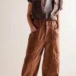 Free people New School Relaxed Jeans Brown Size M Photo 0