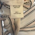 Skies Are Blue Cream Button Down Crop Top NWT Cuffed Sleeves Tie Waist Photo 5