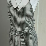 Hollister Black and White Striped Romper Photo 0