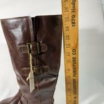 BORN VIRGINIA WOMANS TALL RIDING BOOT WIDE CALF W/BUCKLES SZ 7M VEGAN BROWN NEW Photo 12