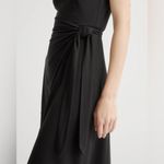 Quince Black Tencel Jersey Side Tie Midi Dress Size Large NWT Photo 6