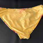 Cabana Del Sol Tropical Floral Yellow Pink Green Bikini Set Smocked Top Size Large Both Photo 8