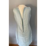 Old Navy VTG  100% Linen Dress Sz 4 Pale Green Knee Length Embroidered Lined Photo 4