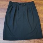 Fendi Black Chic Edgy Feminine Workcore Trendy Button Waist Pencil Skirt Size 44 Photo 0