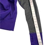 Nike  Therma-Fit Purple Gray Front Swoosh Pullover Hoodie Thumbholes Women's M/L Photo 6