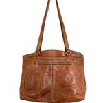Patricia Nash Poppy Leather Satchel Bag, Heritage Tan Brown Shoulder Purse Tote Photo 0