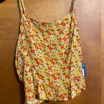 Arizona Jeans Arizona Jean Company Orange Yellow Asymmetrical Ruffled Camisole Photo 0