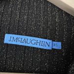 J.McLaughlin Maeve Knit Mock Neck Metallic Black Bracelet Sleeve Top Blouse XS Photo 4