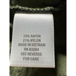 Dress Barn Womens 3X Olive Green Crinkle Button Up Shirt Tunic Pocket Roll Tab Photo 3