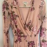 Enfocus Studio  Pink Floral Long Sleeve Dress Photo 2