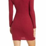ROW A Ribbed Knit Long Sleeve Dress L Red Size L Photo 1