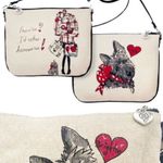 Brighton  Signature Scottie Crossbody Bag I’d Rather Be Shopping Purse Sketch Art Photo 13
