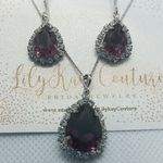 NWT Lily Kay Couture Purple Bridal Jewelry Purple Photo 2