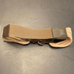 Women's Brown Leather Retro Woven Cord Stretch Unique Corded Buckle Front Belt Size 28 Photo 2