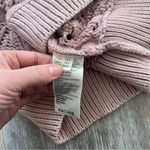 Free People  asymmetrical slouchy open knit sweater dusty‎ rose pink size S Photo 4